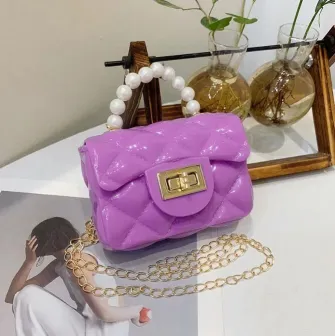 Fashionable Pearl Mini Jelly Shoulder Bag